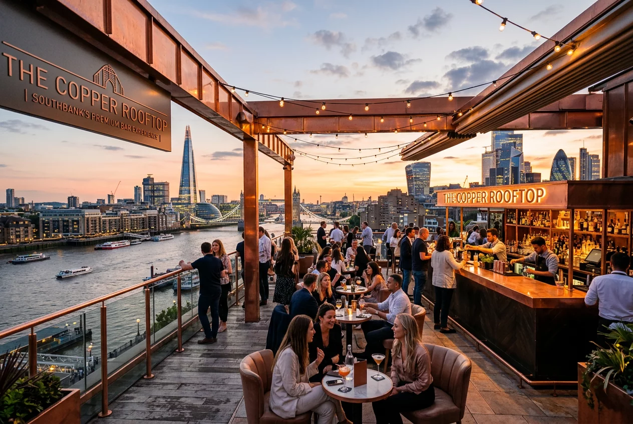 The Copper Rooftop: Southbank's Premium Bar Experience